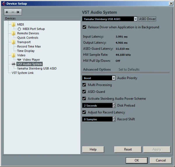 Steinberg UR22 ASIO Latency